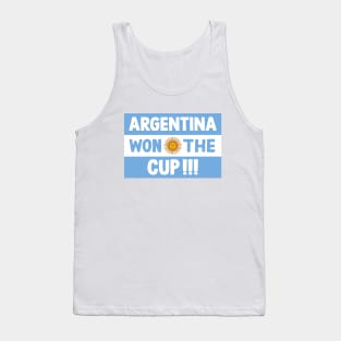 Argentina Won The Cup Tank Top